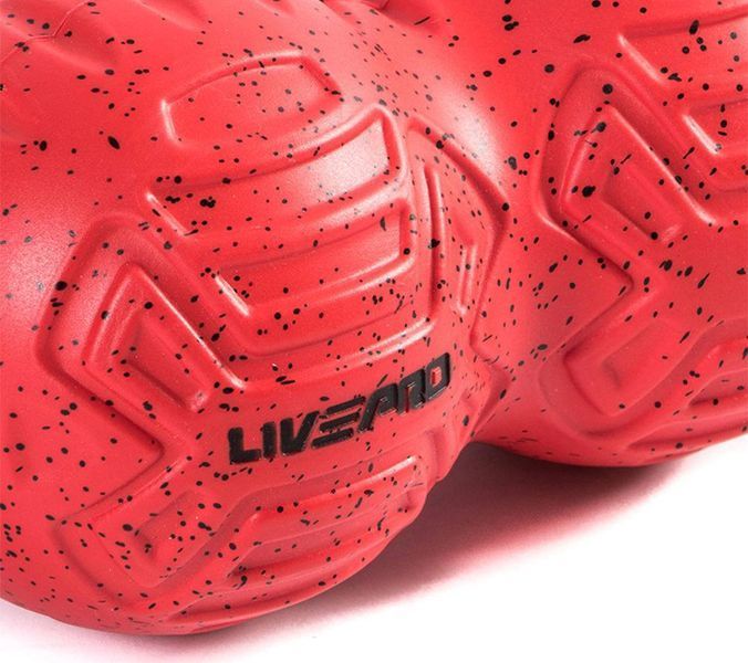 Массажний мʼяч для МФР подвійний LivePro Therapy Red Massage Peanut Ball 10,6 cm LP8509/RD фото
