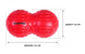 Массажний мʼяч для МФР подвійний LivePro Therapy Red Massage Peanut Ball 10,6 cm LP8509/RD фото 8