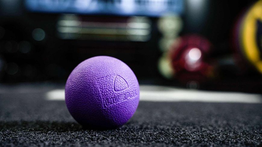 Массажний мʼяч для МФР LivePro Therapy Violet Massage Ball 6,5 cm LP8501/VT фото