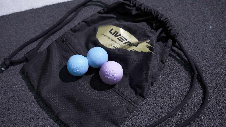 Массажний мʼяч для МФР LivePro Therapy Violet Massage Ball 6,5 cm LP8501/VT фото