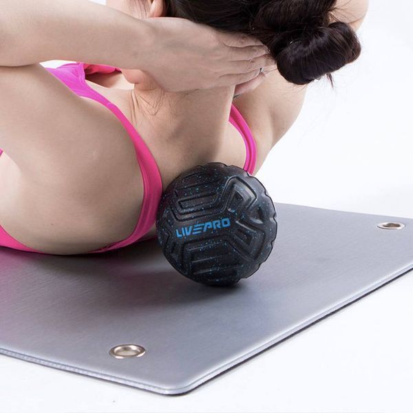 Массажний мʼяч для МФР LivePro Therapy Black Massage Ball 12,5 cm LP8508/BK фото