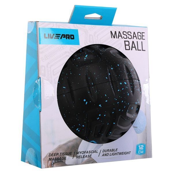 Массажний мʼяч для МФР LivePro Therapy Black Massage Ball 12,5 cm LP8508/BK фото