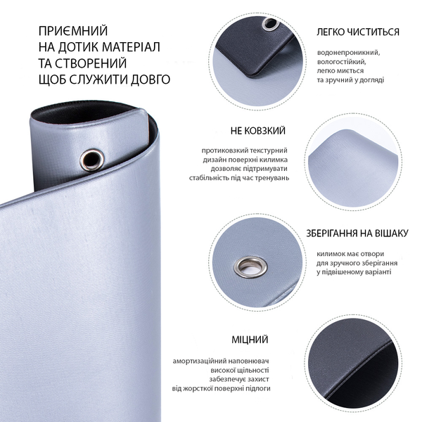Килимок для фітнесу і йоги підвісний Livepro LP8220 Hanging Core Mat LP8220/GY фото