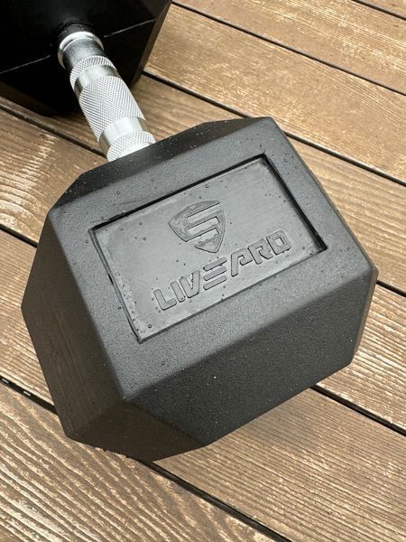 Гексагональні гантелі LivePro Hex Dumbbell LP8005-5 фото