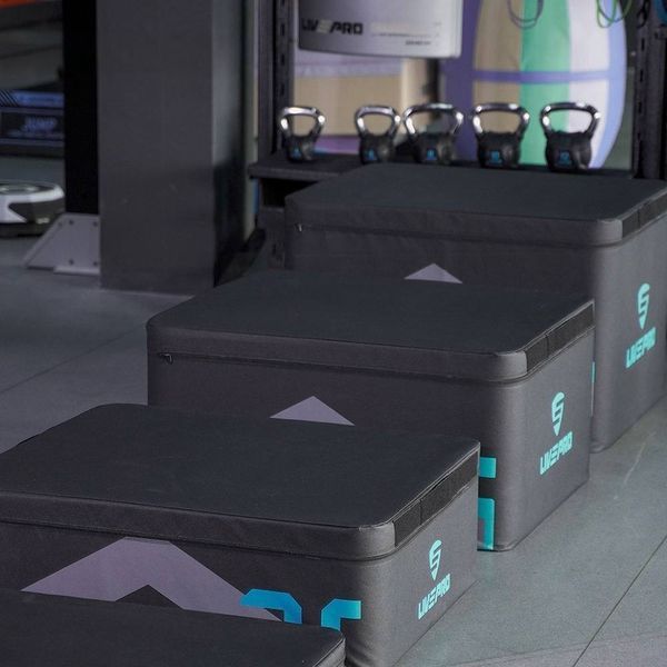 Пліобокс для застрибувань мʼякий набір Livepro Stackable Soft Plyo Box Set LP8158/BK фото