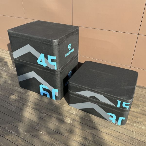Пліобокс для застрибувань мʼякий набір Livepro Stackable Soft Plyo Box Set LP8158/BK фото