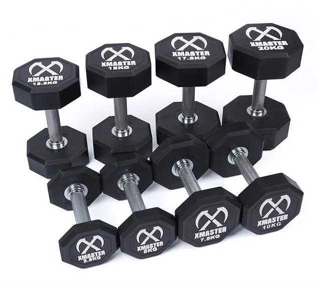 8-кутні поліуретанові гантелі преміум XMASTER Xmaster8SidedDumbbell2.5kg фото
