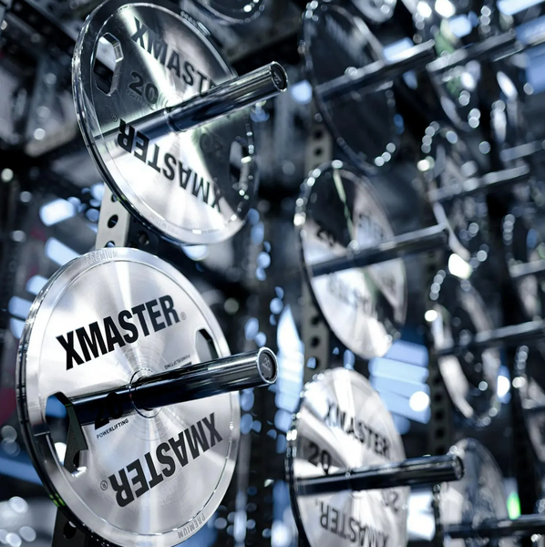 Хромовані диски для пауерліфтингу з ручками преміум XMaster Hand Grip Chrome Steel Plates XmasterHandGripChromeSteelPlates10kg фото