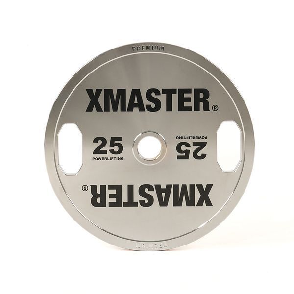 Хромовані диски для пауерліфтингу з ручками преміум XMaster Hand Grip Chrome Steel Plates XmasterHandGripChromeSteelPlates10kg фото