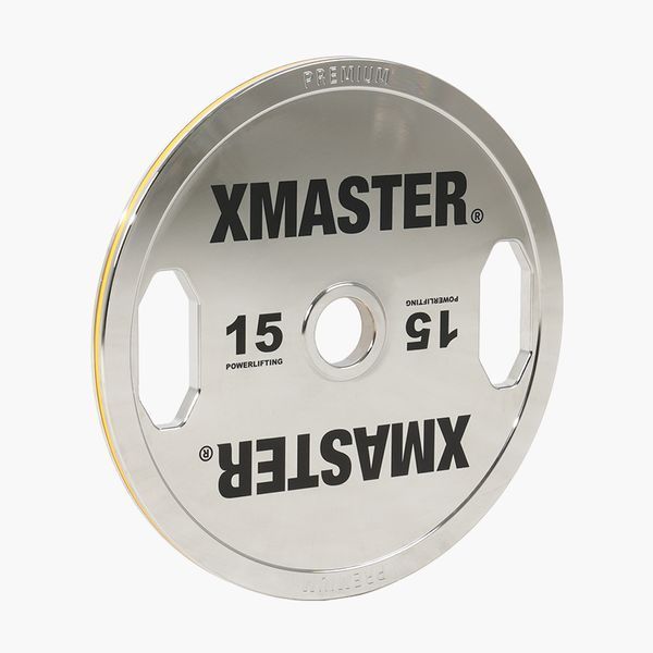 Хромовані диски для пауерліфтингу з ручками преміум XMaster Hand Grip Chrome Steel Plates XmasterHandGripChromeSteelPlates10kg фото