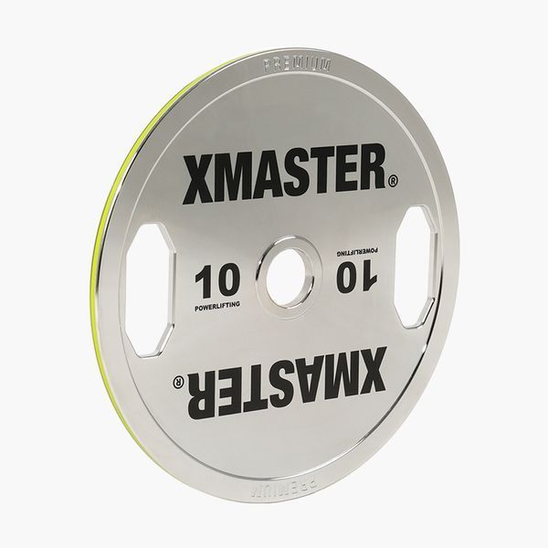 Хромовані диски для пауерліфтингу з ручками преміум XMaster Hand Grip Chrome Steel Plates XmasterHandGripChromeSteelPlates10kg фото