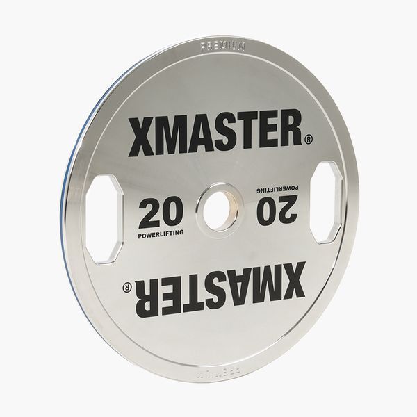 Хромовані диски для пауерліфтингу з ручками преміум XMaster Hand Grip Chrome Steel Plates XmasterHandGripChromeSteelPlates10kg фото