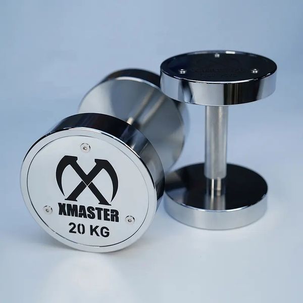 Гантелі хромовані преміум XMASTER XmasterChromeFixedSteelDumbbells2.5kg фото