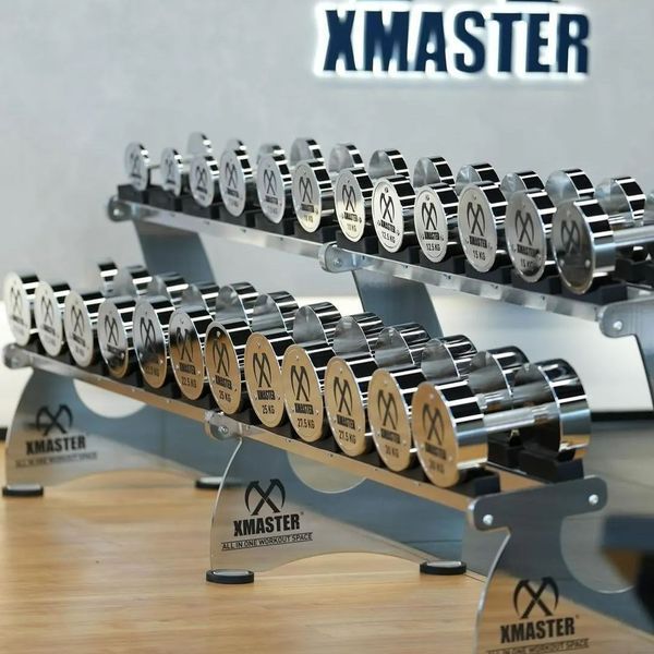 Гантелі хромовані преміум XMASTER XmasterChromeFixedSteelDumbbells2.5kg фото