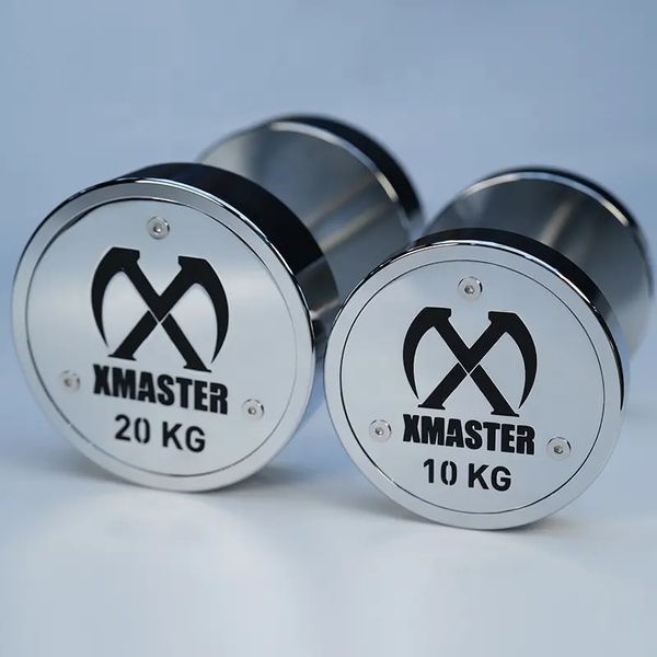 Гантелі хромовані преміум XMASTER XmasterChromeFixedSteelDumbbells2.5kg фото