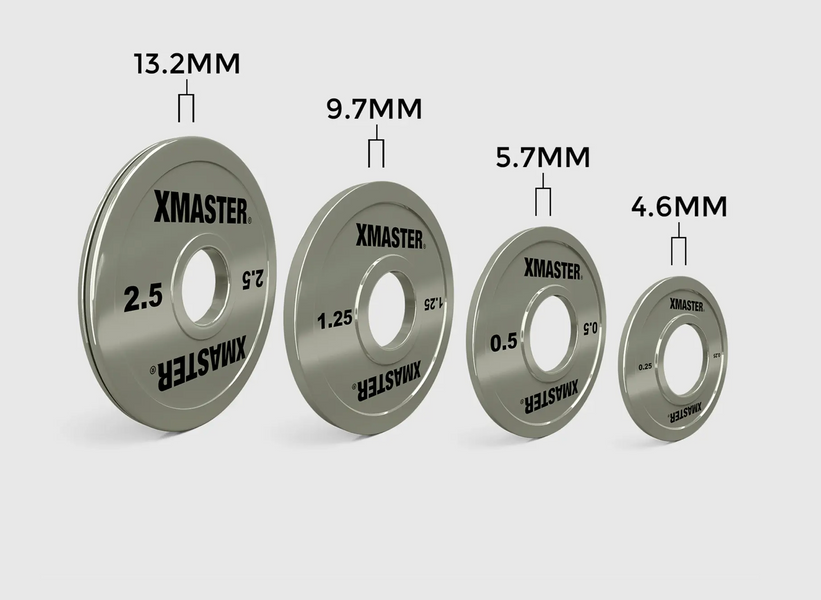 Хромовані малі диски для пауерліфтингу преміум Xmaster Chrome Mini Steel Plate XmasterChromeMiniSteelPlate0point25kg фото