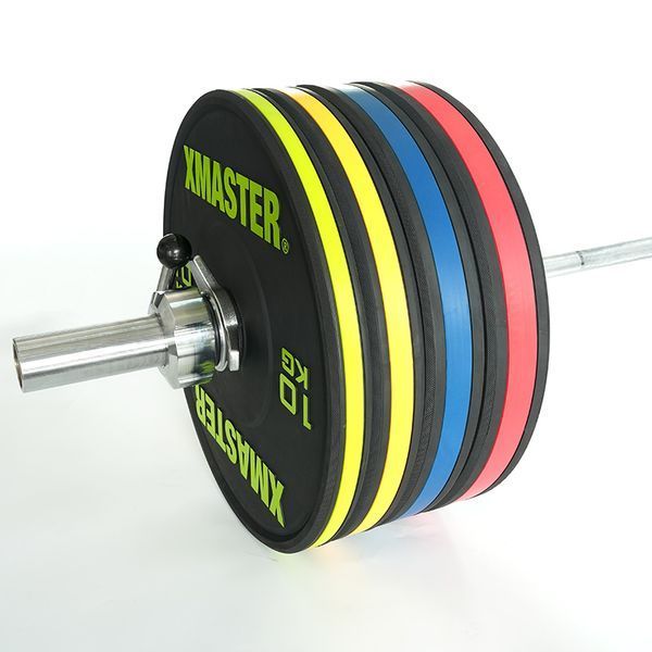 Бамперні диски XMaster Premium Color Stripe Bumper Plate XMasterPremiumColorStripeBumperPlate5kg фото
