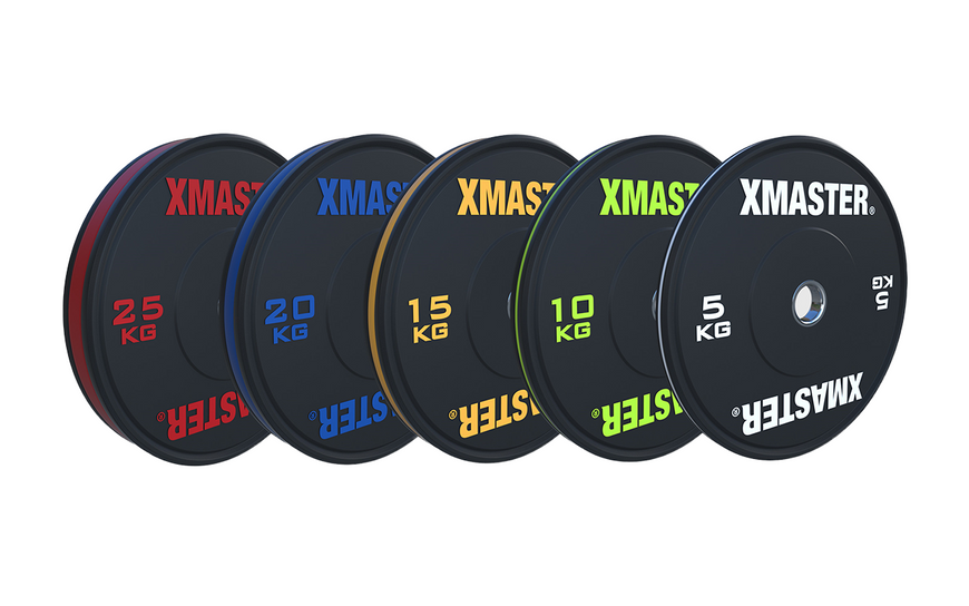 Бамперні диски XMaster Premium Color Stripe Bumper Plate XMasterPremiumColorStripeBumperPlate5kg фото